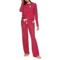 thumbnail image 2 of U.S. Polo Assn. Women's & Women's Plus 2pc Long Sleeve and Lounge Pajama Pant Sleep Set, 2 of 6