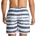 thumbnail image 4 of JIUKU Mens Beach Shorts Striped High Waisted Drawstring Shorts Casual Summer Baggy Outdoor Printing Sport Shorts, 4 of 7
