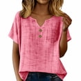 thumbnail image 6 of Blouses For Women Solid Color Cotton Linen Comfort Loose Linen Top Womens Tops, 6 of 6