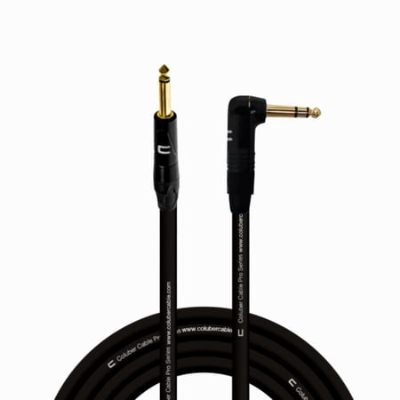 Coluber Cable - 1/4" TS Male to Right Angle 1/4" TRS - Pro 3-Pin Connector