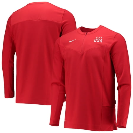 Men's Nike Red Team USA Half-Zip Performance Jacket