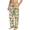 thumbnail image 2 of Uemuo Lemon Fruits Vegetables Pattern Men's Wide Leg Palazzo Lounge Pants with Pockets Light Weight Loose Comfy Casual Pajama Pants-X-Large, 2 of 9