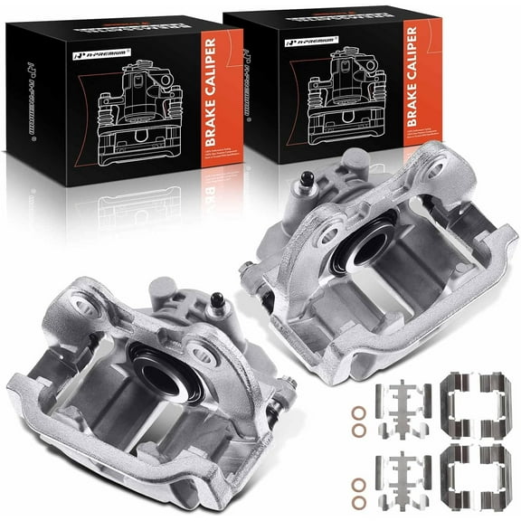A-Premium Disc Brake Caliper Assembly with Bracket Compatible with Chevrolet Silverado 1500 GMC Sierra 1500 1999-2002 Cadillac DeVille Yukon Rear Left and Right Side 2-PC Set
