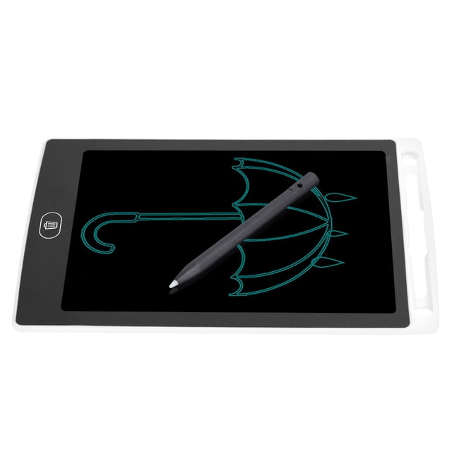 Tablero de escritura LCD de 8,5 pulgadas para niños, tablero de dibujo de grafiti inteligente, escritura a mano monocromática, blanco
