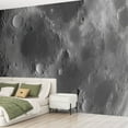 thumbnail image 2 of Peel and Stick Wallpaper Canvas Moon Dark Night Sky Landscape Mural Craters Surface Shadows Brightness Modern Art Wall Mural Decor Self Adhesive and Removable 69in x 98in, 2 of 8