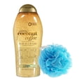 thumbnail image 3 of Pack jabón líquido corporal Ogx smoothing + coconut  coffee 577 ml + esponja de baño, 3 of 4
