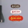 thumbnail image 2 of Signs ByLITA Designer Bike Locker Sign (Ivory/Dark Brown) - Medium, 2 of 5