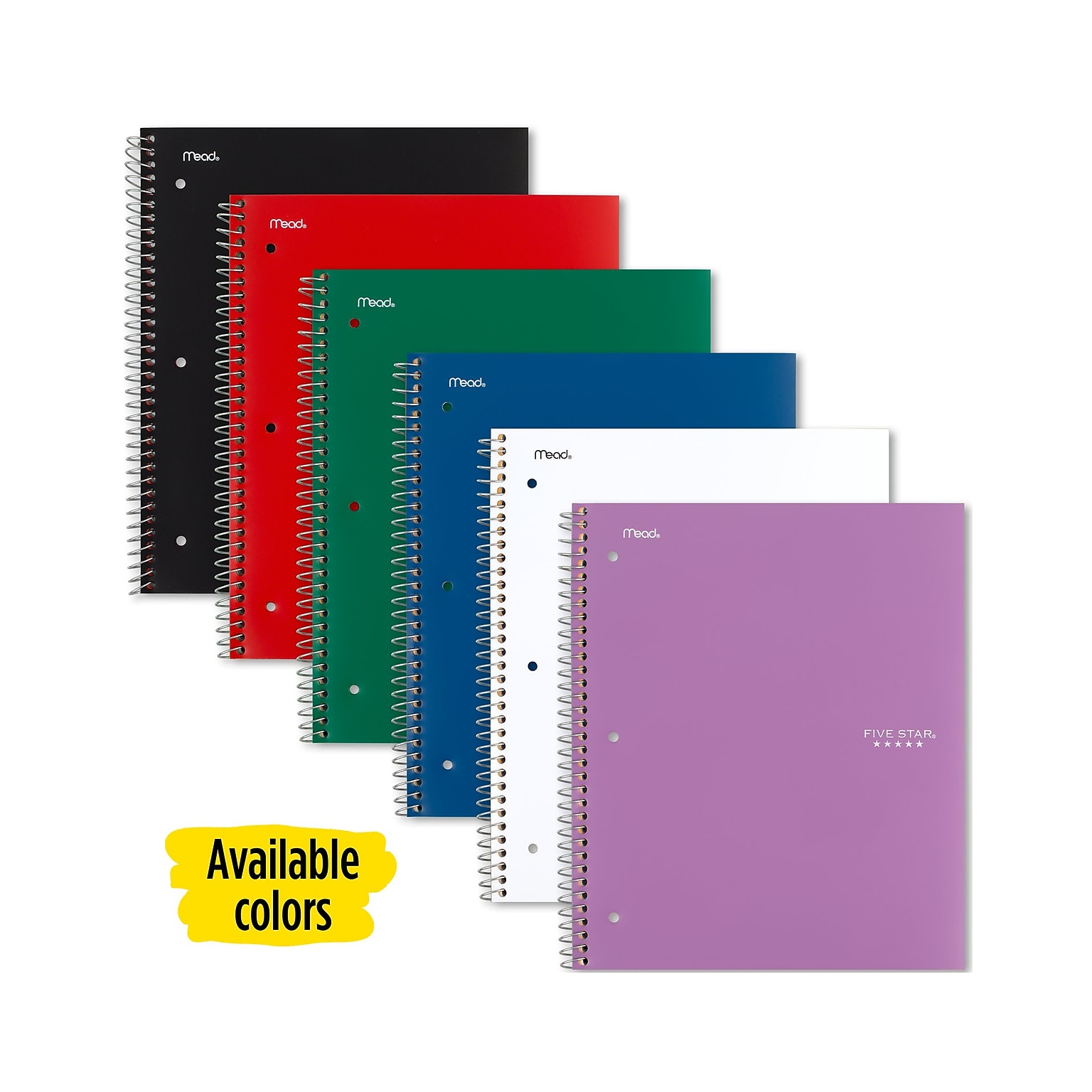 FIVE STAR 5 SUBJECT COLLEGE RULED NOTEBOOK - Package Qty (1/EA) - image 2 of 10