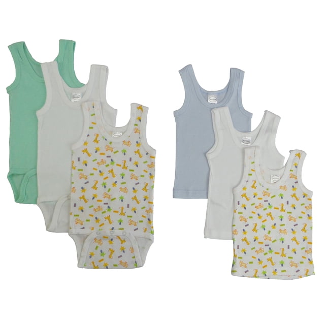 Bambini Niños Impreso De La Parte Superior Del Tanque Pack De 6 - Grande Bambini CS_109L_037L