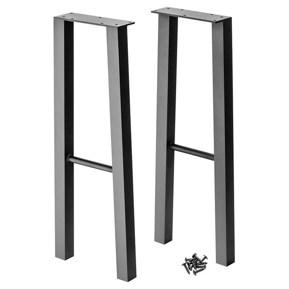 28''H A-Style Steel Legs with Adjustable Feet, Set of 2
