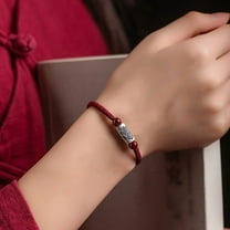 Cinnabar Zodiac Year S925 Silver Red Rope