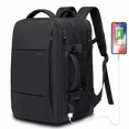 thumbnail image 2 of BANGE Mochila de viaje para hombre, mochila de negocios, mochila escolar expandible con puerto USB, mochila impermeable de gran capacidad para portátil de 17,3 pulgadas, 2 of 5