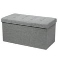 thumbnail image 1 of Costway 31.5''Fabric Foldable Storage Ottoman Toy Chest W/Removable Storage Bin Grey, 1 of 10