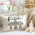 thumbnail image 3 of He is Risen Easter Lumbar Pillow Covers 12x20 inch Religious Faith Cross Porch Outdoor Pillowcase, Christian Farmhouse Cushion Case Spring Decor Throw Pillow Covers for Home Couch（3-12a）, 3 of 6