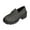 Gray, variant on Womens Loafers Solid Color Wide Widths Round Toe Womens Shoes Casual Slip On Leather Loafers for Women Comfort Chunky Shoes for Work Dressy Occasions 5.5-9.5 Black