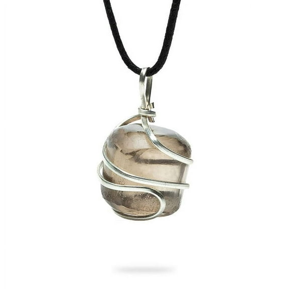 Ayana Smoky Quartz Crystal Pendant Necklace - Promotes Stability & Calmness - Genuine Healing Crystal Jewelry - With Premium Carring Pouch - Best Crystal Gifts for Women