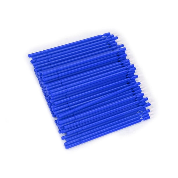 100 piezas de cepillos aplicadores dentales desechables con micropalos flexibles (azul)