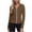 Brown, variant on Women's Zip up Sun Protection Jacket UPF 50+ Long Sleeve Mock Neck Lightweight Breathable Solid Cardigan Athletic Coat 3XL