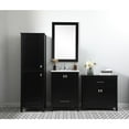 thumbnail image 6 of Elegant Kitchen and Bath 20 Inch Wide Bathroom Linen Storage Freestanding Cabinet In Black, 6 of 14