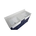 thumbnail image 4 of Zelda 60" Double Farmhouse Bathroom Vanity with Royal Blue Cabinet and Quartz Top, 4 of 6