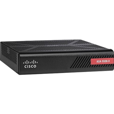 5505 Network Security Appliance Cisco ASA5506-K9 Cisco ASA 5506-X Network Security Firewall Appliance - 8 Port - 10/100/1000Base-T Gigabit Ethernet - AES, 3DES - USB - 8 x RJ-45 - Manageable - Power Supply - Desktop, Rack-mountable ()