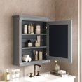 thumbnail image 2 of CQSXDA 24'' x 27'' Wall Mounted Bathroom Storage Cabinet with Mirror, Medicine Cabinet with Height Adjustable Shelf, Over the Toilet Space Saver Cabinet, 2 of 15