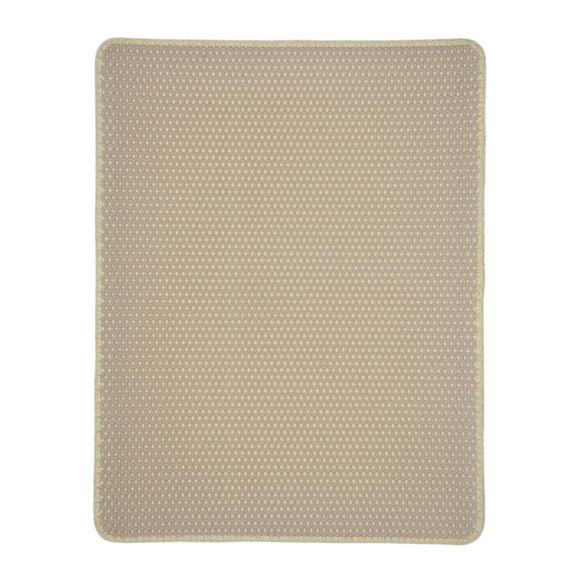 Tapete de para gatos, alfombra lavable antideslizante con control de dispersión, cajas de arena para alfombras Beige 40x50cm jinwen Alfombrillas de basura para gatos
