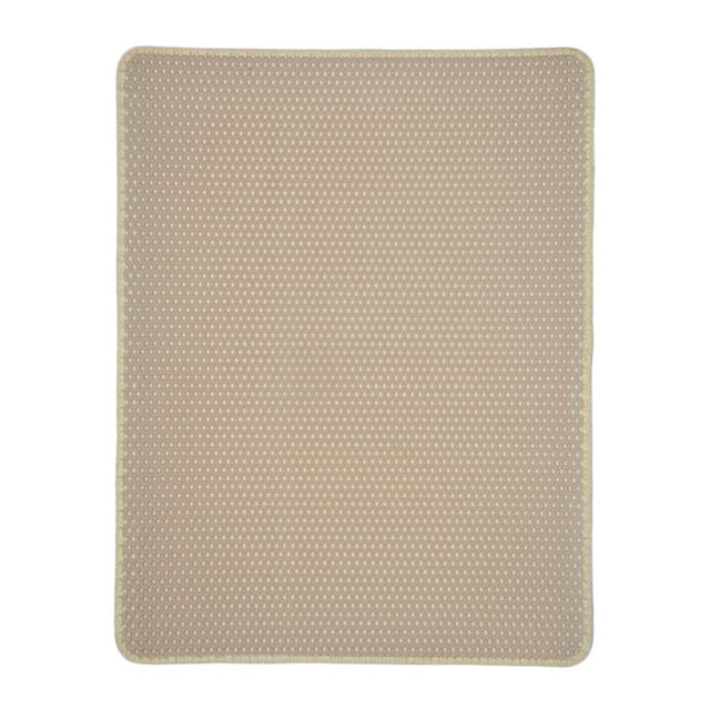 Milaget Honeycomb Cat Litter Mat Scatter Control Non-Slip Washable Rug Carpet Litter Boxes beige 40x50cm