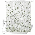 thumbnail image 2 of Sage Green Polka Dot Waterproof Fabric Shower Curtain,Modern Art Abstract Watercolor Dot Waterproof Fabric Shower Curtain for Bathroom Curtains Bathtubs Shower Curtains with 12 Hooks Standard 66x72, 2 of 8