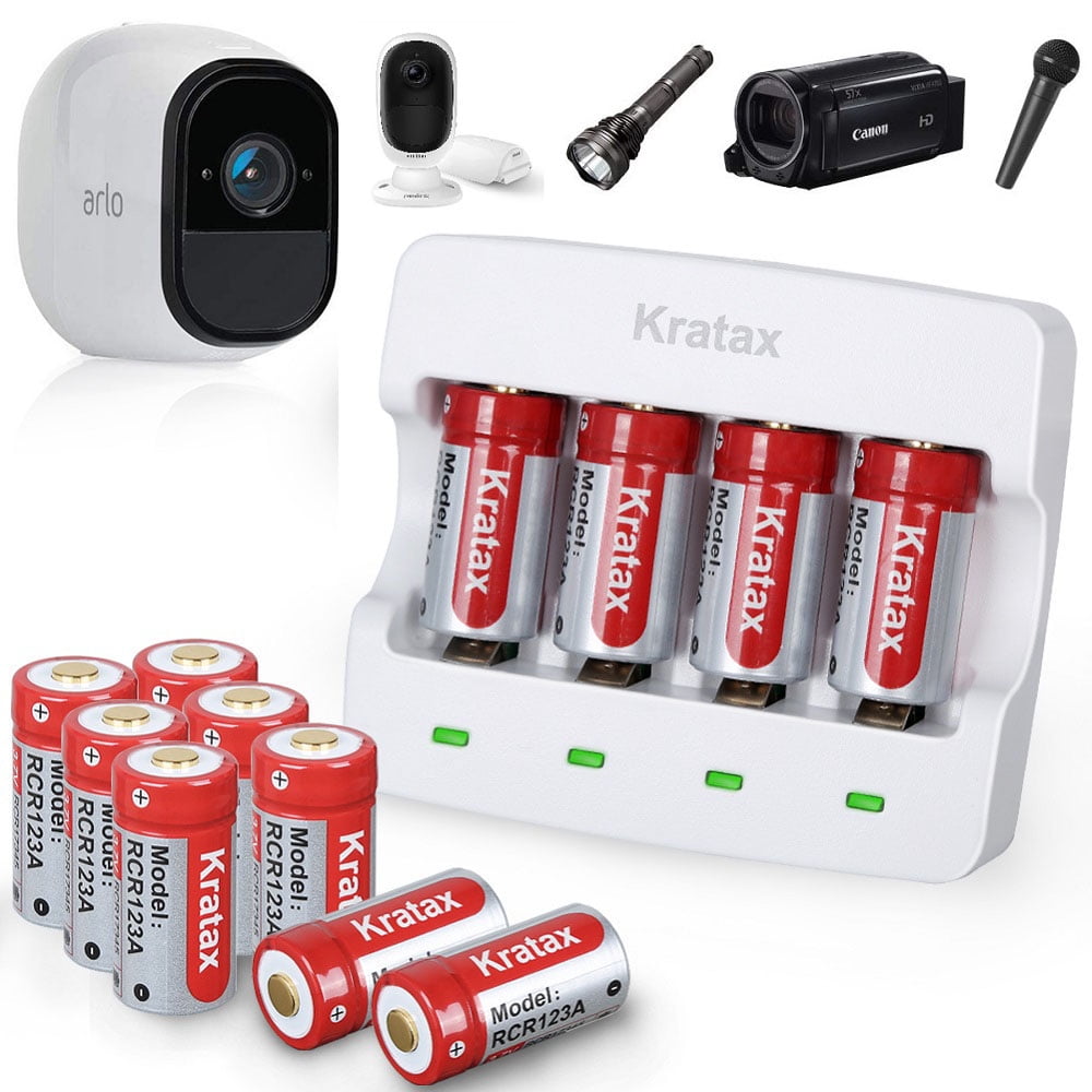 Can be Recharged 8-Pack CR123A Lithium Batteries for Arlo Wireless Security Camera and Flashlight 