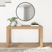 Plank+Beam 56 طاولة وحدة التحكم الحديثة، طاولة مدخل ضيقة من الخشب الصلب، شقراء
