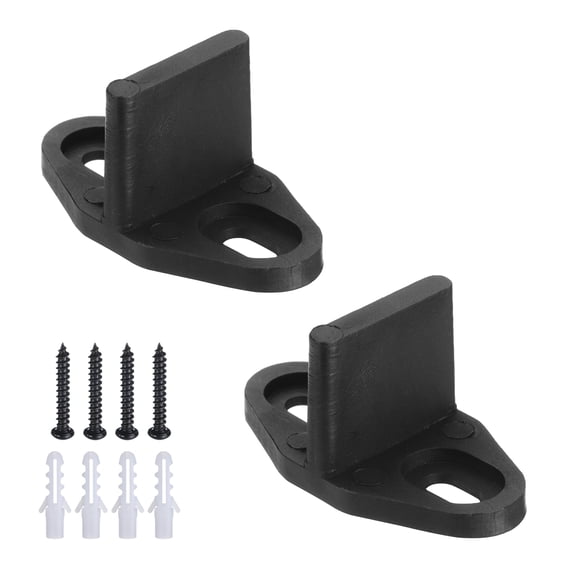 Uxcell 2Pcs Sliding Door Guide, Sliding Barn Door Bottom, Barn Door Bottom Floor Guide for Barn Cabinet-Flush Bottom