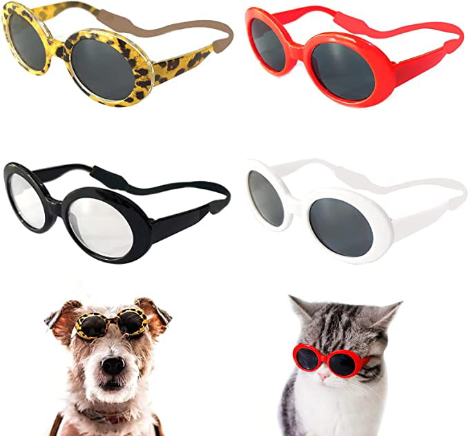 Black OKMN Cute Pet Sunglasses Retro Sunglasses for Cat Puppy Small Medium Pet Costume Photos Props Cat Dog Sunglasses 