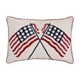 thumbnail image 2 of TTJ Patriotic Throw Pillow Flag-Print Decorative Accent Cushion Soft Comfortable Sleep Support Red White Blue Americana 4th Of July Living Room Bedroom Porch Festive Pillow, 2 of 8