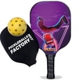 thumbnail image 1 of Pickleball Factory PB00025-8-G Rackets Pickleball - Hip-Hop Artists Best Pickleball Racquets, Best Indoor Pickleballs Quiet Pickleball Balls, Glassfiber Graphite, 1 of 1