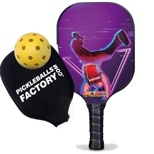 Pickleball Factory PB00025-8-G Rackets Pickleball - Hip-Hop Artists Best Pickleball Racquets, Best Indoor Pickleballs Quiet Pickleball Balls, Glassfiber Graphite