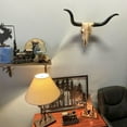 thumbnail image 3 of Zeckos Huge Wall Hanging Longhorn Cow Skull 27in Wide Resin Long Horn Steer Wall Decor for Home, 3 of 8