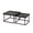 Black, variant on Set of 2 Nesting Coffee Tables, Square Faux Marble Stacking End Tables with Sturdy Metal Frame, Modern Nesting Side Tables for Living Room, Small Space Saving Accent Furniture