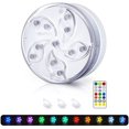 thumbnail image 3 of 1pcs Submersible LED Lights,Led Pool Lights,Pool Lights,With Remote Control Color Changing Lights Used for Swimming Pool,Aquarium,Bathtub,Pond,Vase Base,8*8*3.5cm, 3 of 5