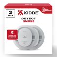 thumbnail image 2 of Kidde Battery-Operated Photoelectric Smoke Detector Alarm, 5-inch, Batteries Included, 2 Pack, 2 of 15