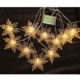 thumbnail image 4 of Snowflakes LED Curtain Lights Color Changing Snowflakes Fairy Lights, LED Snowflake Lights for Home, Church, Wedding, Birthday WARM-BATTERY, 4 of 5