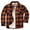 Brown, Black, variant on Mens Sherpa Lined Flannel Long Sleeve Snap Shirts Quilted Jacket (brown Plaid/XX-Large 53#)
