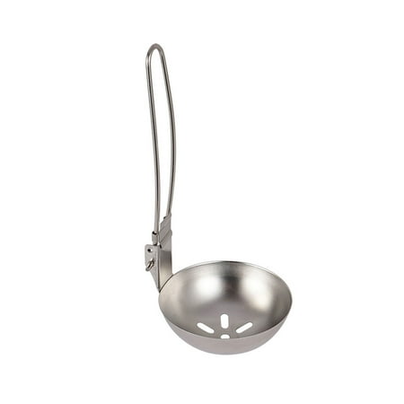 

Stainless Steel Soup Ladle Slotted Spoon with Folding Handle