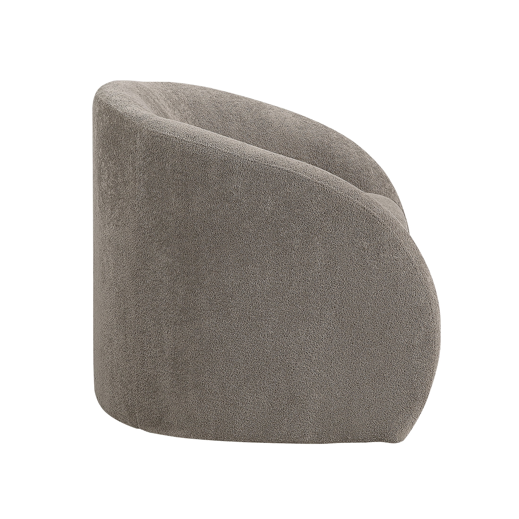 OakvillePark Lomi Contemporary Microfiber Swivel Chair, Grayish Brown