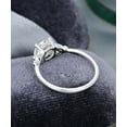 thumbnail image 3 of Dash Jewel 14K White Gold Plated 2.1 Ct Round Cut Diamond Wedding Ring - Stunning Leaf Shape with Split Shank - Ideal Engagement Ring for Women - A Timeless Piece to Cherish and Celebrate Forever, 3 of 3