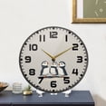 thumbnail image 4 of Yayeee Wall Clock for Living Room 11.9 inch Battery Operated Round with Holder, Cute Puffin, 4 of 7