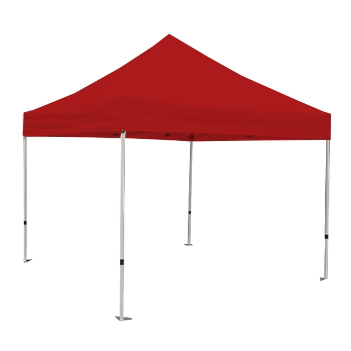 King Canopy ATHENA 10X10 WHITE FRAME Instant Pop Up Tent w/ RED Cover