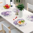 thumbnail image 6 of Ryvnso Flowers Purple Round Plate Mats Dining Table Placemat Set of 4 for Holiday Decoration, 6 of 7