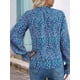 thumbnail image 4 of Blusa de Estilo Bohemio con Cuello en V y Mangas Largas, Estilo Floral, Informal, Holgada, de Verano, con Mangas Abullonadas para Mujer. Color XL, 4 of 6