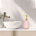 thumbnail image 2 of Unique Bargains 1 Pc Durable Argyle Soap Dispenser 11.84oz Orange Gold Tone, 2 of 6